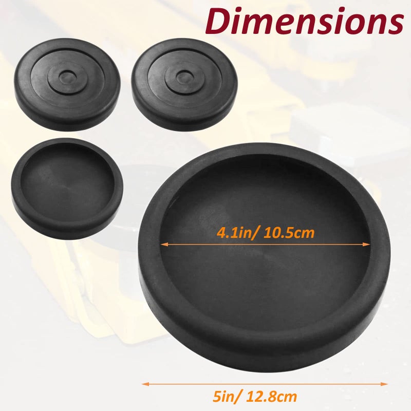 Bolaxin Round Rubber Arm Pads for BENDPAK DANNMAR Lift Set of 4 HD Slip on # 5715017 - Image 2